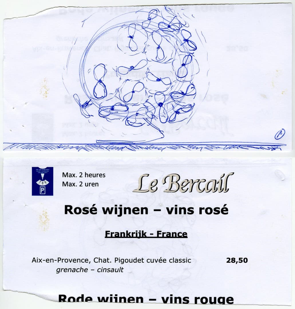 Schets, blauwe balpen – 08 03 2020 16u38